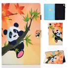 For Samsung Galaxy Tab A9+ Colored Drawing Smart Leather Tablet Case(Bamboo Bear) - 1