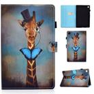 For Samsung Galaxy Tab A9 Colored Drawing Smart Leather Tablet Case(Deer Head) - 1