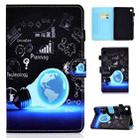 For Samsung Galaxy Tab A9 Colored Drawing Stitching Horizontal Flip Leather Tablet Case with Card Slots(Lamp Bulb) - 1
