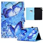 For Samsung Galaxy Tab A9 Colored Drawing Smart Leather Tablet Case(Butterflies) - 1