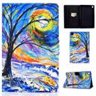 For Lenovo Tab FHD M10 Plus X606F Electric Pressed TPU Colored Drawing Horizontal Flip Leather Case with Holder & Card Slots & Anti-slip Strip & Sleep / Wake-up Function(Watercolor Tree) - 1