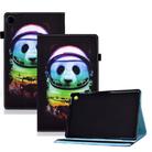 For Samsung Galaxy Tab A9 Colored Drawing Elastic Band Smart Leather Tablet Case(Space Bear) - 1