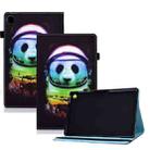 For Samsung Galaxy Tab A9 Colored Drawing Elastic Band Smart Leather Tablet Case(Space Bear) - 1