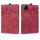 For Xiaomi Redmi Pad SE 8.7 4G Cartoon Sakura Cat Embossed Leather Tablet Case(Red) - 2