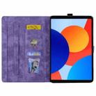 For Xiaomi Redmi Pad SE 8.7 4G Cartoon Sakura Cat Embossed Leather Tablet Case(Purple) - 3