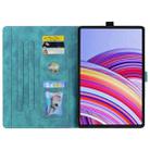 For Xiaomi Redmi Pad SE 11 2025 Cartoon Sakura Cat Embossed Leather Tablet Case(Green) - 3