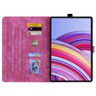 For Xiaomi Redmi Pad SE 11 2025 Cartoon Sakura Cat Embossed Leather Tablet Case(Rose Red) - 3