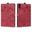 For Xiaomi Redmi Pad SE 11 2025 Cartoon Sakura Cat Embossed Leather Tablet Case(Red) - 2