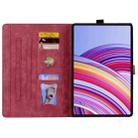 For Xiaomi Redmi Pad SE 11 2025 Cartoon Sakura Cat Embossed Leather Tablet Case(Red) - 3