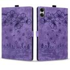 For Xiaomi Redmi Pad SE 11 2025 Cartoon Sakura Cat Embossed Leather Tablet Case(Purple) - 2
