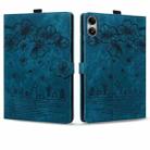 For Xiaomi Redmi Pad SE 11 2025 Cartoon Sakura Cat Embossed Leather Tablet Case(Blue) - 2