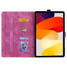 For Xiaomi Redmi Pad 8.8 2025 Cartoon Sakura Cat Embossed Leather Tablet Case(Rose Red) - 3