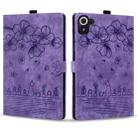For Xiaomi Redmi Pad 8.8 2025 Cartoon Sakura Cat Embossed Leather Tablet Case(Purple) - 2