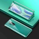 For OnePlus 8 Pro Shockproof Double-sided Tempered Glass Magnetic Attraction Protective Case with Camera Lens Protector Cover(Green) - 1