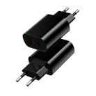 WIWU Wi-U002 Quick Series PD 20W + QC3.0 18W USB Dual Port Travel Fast Charger, EU Plug(Black) - 1