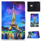 For Samsung Galaxy Tab A 10.1 (2019) T515/T510 Electric Pressed TPU Colored Drawing Horizontal Flip Leather Case with Holder & Card Slots & Anti-slip Strip(Eiffel Tower) - 1