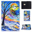 For Samsung Galaxy Tab A 10.1 (2019) T515/T510 Electric Pressed TPU Colored Drawing Horizontal Flip Leather Case with Holder & Card Slots & Anti-slip Strip(Watercolor Tree) - 1