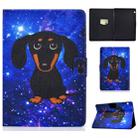 For Huawei MediaPad T3 10 Electric Pressed TPU Colored Drawing Horizontal Flip Leather Case with Holder & Card Slots & Anti-slip Strip(Little Black Dog) - 1