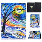 For Huawei MediaPad T3 10 Electric Pressed TPU Colored Drawing Horizontal Flip Leather Case with Holder & Card Slots & Anti-slip Strip(Watercolor Tree) - 1