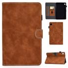 For Samsung Galaxy Tab A9 Cowhide Texture Horizontal Flip Leather Tablet Case(Brown) - 1
