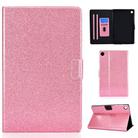 For Samsung Galaxy Tab A9+ Glitter Powder Leather Tablet Case with Sleep / Wake-up Function(Pink) - 1