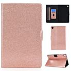 For Samsung Galaxy Tab A9+ Glitter Powder Leather Tablet Case with Sleep / Wake-up Function(Rose Gold) - 1