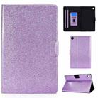 For Samsung Galaxy Tab A9+ Glitter Powder Leather Tablet Case with Sleep / Wake-up Function(Purple) - 1