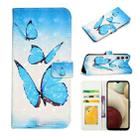 For Samsung Galaxy A34 Oil Embossed 3D Drawing Leather Phone Case(3 Butterflies) - 1