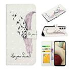 For Samsung Galaxy A54 Oil Embossed 3D Drawing Leather Phone Case(Feather) - 1