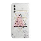 For Samsung Galaxy A14 5G Oil Embossed 3D Drawing Leather Phone Case(Triangular Marble) - 3