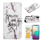 For Samsung Galaxy A13 5G Oil Embossed 3D Drawing Leather Phone Case(Words Marble) - 1