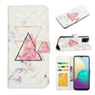 For Samsung Galaxy A41 Oil Embossed 3D Drawing Leather Phone Case(Triangular Marble) - 1