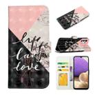 For Samsung Galaxy A32 4G Oil Embossed 3D Drawing Leather Phone Case(Stitching Marble) - 1