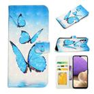 For Samsung Galaxy A32 4G Oil Embossed 3D Drawing Leather Phone Case(3 Butterflies) - 1