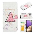 For Samsung Galaxy A32 4G Oil Embossed 3D Drawing Leather Phone Case(Triangular Marble) - 1