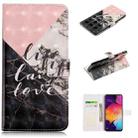 For Samsung Galaxy A20 / A30 Oil Embossed 3D Drawing Leather Phone Case(Stitching Marble) - 1