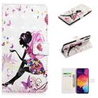 For Samsung Galaxy A70 Oil Embossed 3D Drawing Leather Phone Case(Flower Fairy) - 1