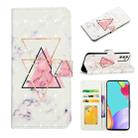 For Samsung Galaxy A82 Oil Embossed 3D Drawing Leather Phone Case(Triangular Marble) - 1
