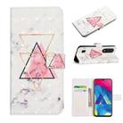 For Samsung Galaxy A10 / M10 Oil Embossed 3D Drawing Leather Phone Case(Triangular Marble) - 1