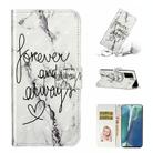 For Samsung Galaxy Note20 Oil Embossed 3D Drawing Leather Phone Case(Words Marble) - 1