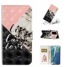 For Samsung Galaxy Note20 Ultra Oil Embossed 3D Drawing Leather Phone Case(Stitching Marble) - 1