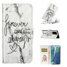 For Samsung Galaxy Note20 Ultra Oil Embossed 3D Drawing Leather Phone Case(Words Marble) - 1