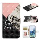For Samsung Galaxy S20 Ultra Oil Embossed 3D Drawing Leather Phone Case(Stitching Marble) - 1