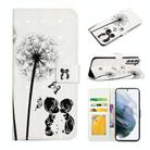 For Samsung Galaxy S21 5G Oil Embossed 3D Drawing Leather Phone Case(Couple Dandelion) - 1
