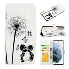 For Samsung Galaxy S22 5G Oil Embossed 3D Drawing Leather Phone Case(Couple Dandelion) - 1