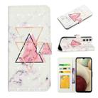 For Samsung Galaxy A05s Oil Embossed 3D Drawing Leather Phone Case(Triangular Marble) - 1