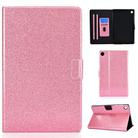 For Samsung Galaxy Tab A9 Glitter Powder Leather Tablet Case(Pink) - 1