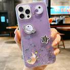 For iPhone 15 Pro Max Cosmic Star Laser Sequin Epoxy TPU Phone Case(Purple) - 1
