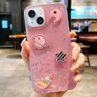 For iPhone 15 Plus Cosmic Star Laser Sequin Epoxy TPU Phone Case(Pink) - 1