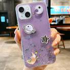 For iPhone 14 Cosmic Star Laser Sequin Epoxy TPU Phone Case(Purple) - 1